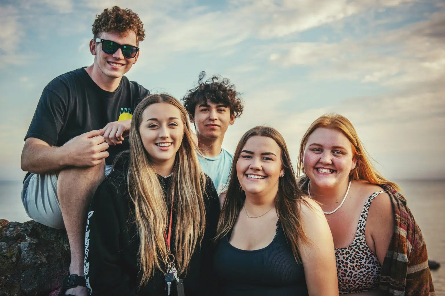 A group of students