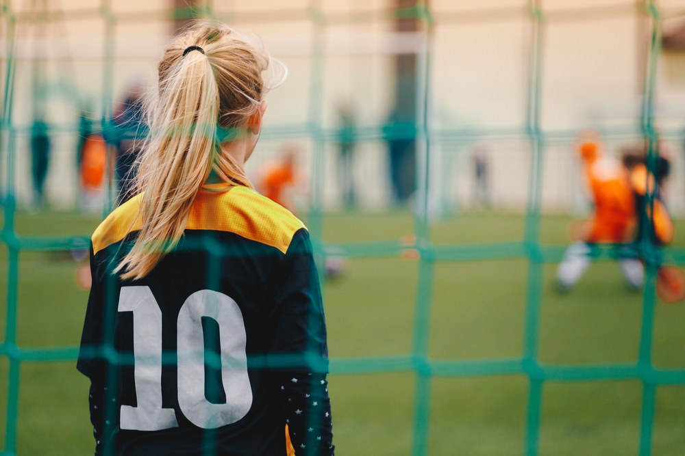 Girl goal keeper